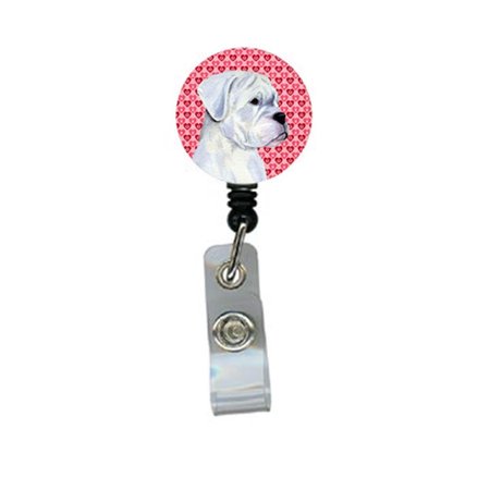 CAROLINES TREASURES Boxer Retractable Badge Reel Or Id Holder With Clip SS4509BR